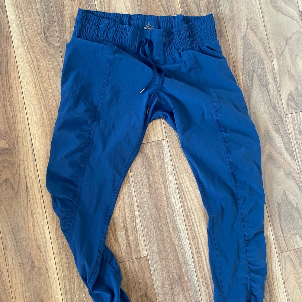 Prana Navy Elastic Waist Shorts